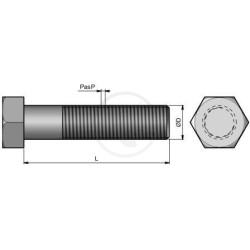 en lugar Dato Despertar TORNILLOS TH M20 tuerca nylon paso 150