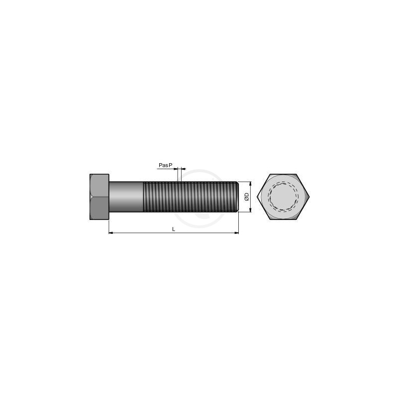 BOUL. TH M16 -10.9- 16*70   Ecrou Frein à Embase
