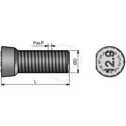 BOULON TC 1 Méplat...